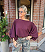 Wijde Oversized Super Soft Trui Bordeaux