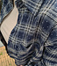 Oversized Ruiten Blouse Blauw Strass
