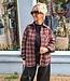 Oversized Ruiten Blouse Bordeaux Strass