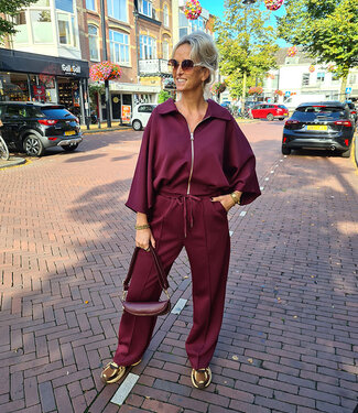 2-Delig Comfyset Vest + Broek Bordeaux