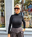 Basic Longsleeve Opstaande Hals Zwart