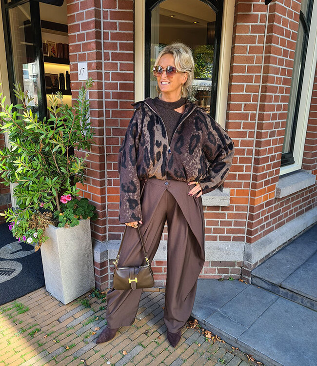 Overslag Pantalon Donkerbruin