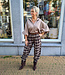 BM Blouse Gesmokte Mouw Jogstof Taupe