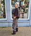 BM Blouse Gesmokte Mouw Jogstof Donkerbruin