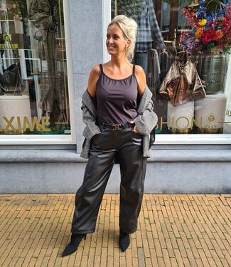 Basic Hemdje Travellerstof Zwart