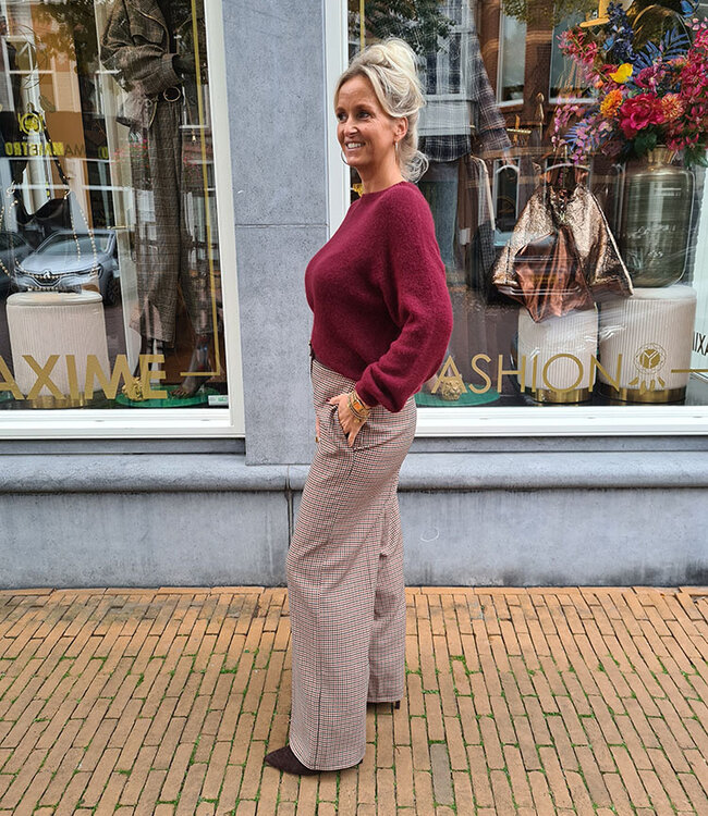 Alpaca Super Soft Trui Bordeaux