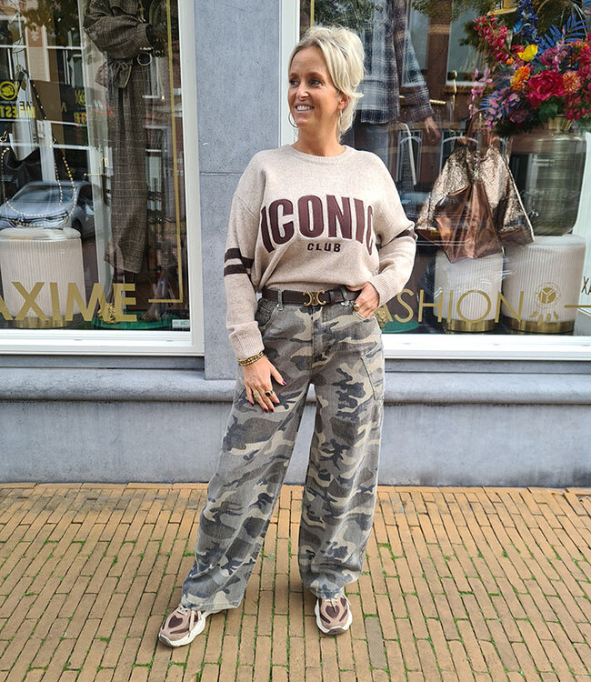 Knit Trui Taupe Iconic
