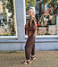 Faux Fur Bambi Gilet Donkerbruin tinten