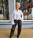 Blouse Lace Uitlopende Mouw Wit