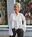 Blouse Lace Uitlopende Mouw Wit