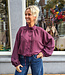 Pofblouse Ruit Bordeaux