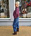 Pofblouse Ruit Bordeaux