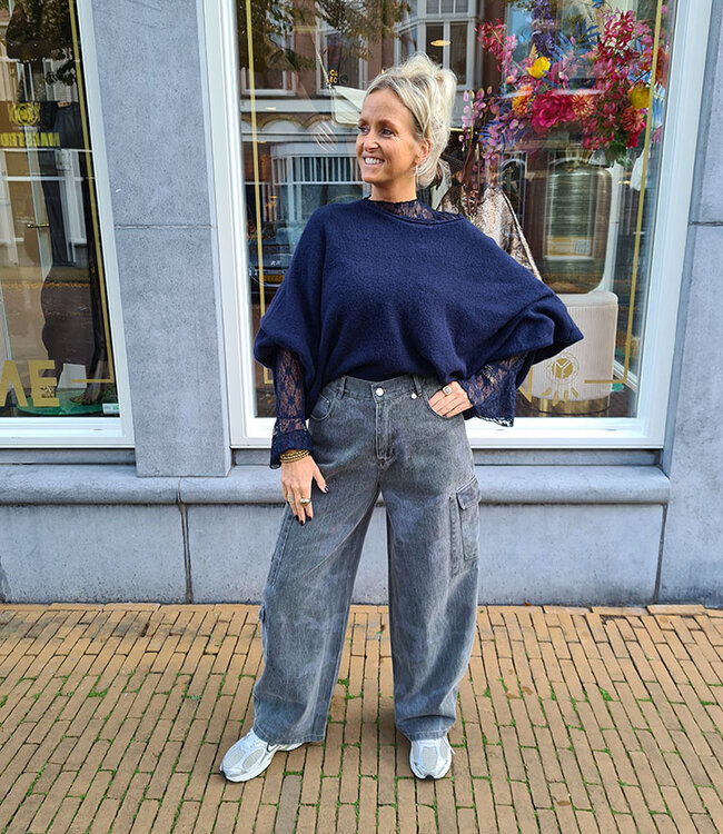 Ambika Oversized Knit Vest/Trui Donkerblauw