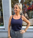 Basic Hemdje Travellerstof Donkerblauw