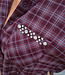 Oversized Blouse Ruit met Grove Strass Bordeaux