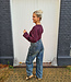 Basic Longsleeve Getailleerd Bordeaux