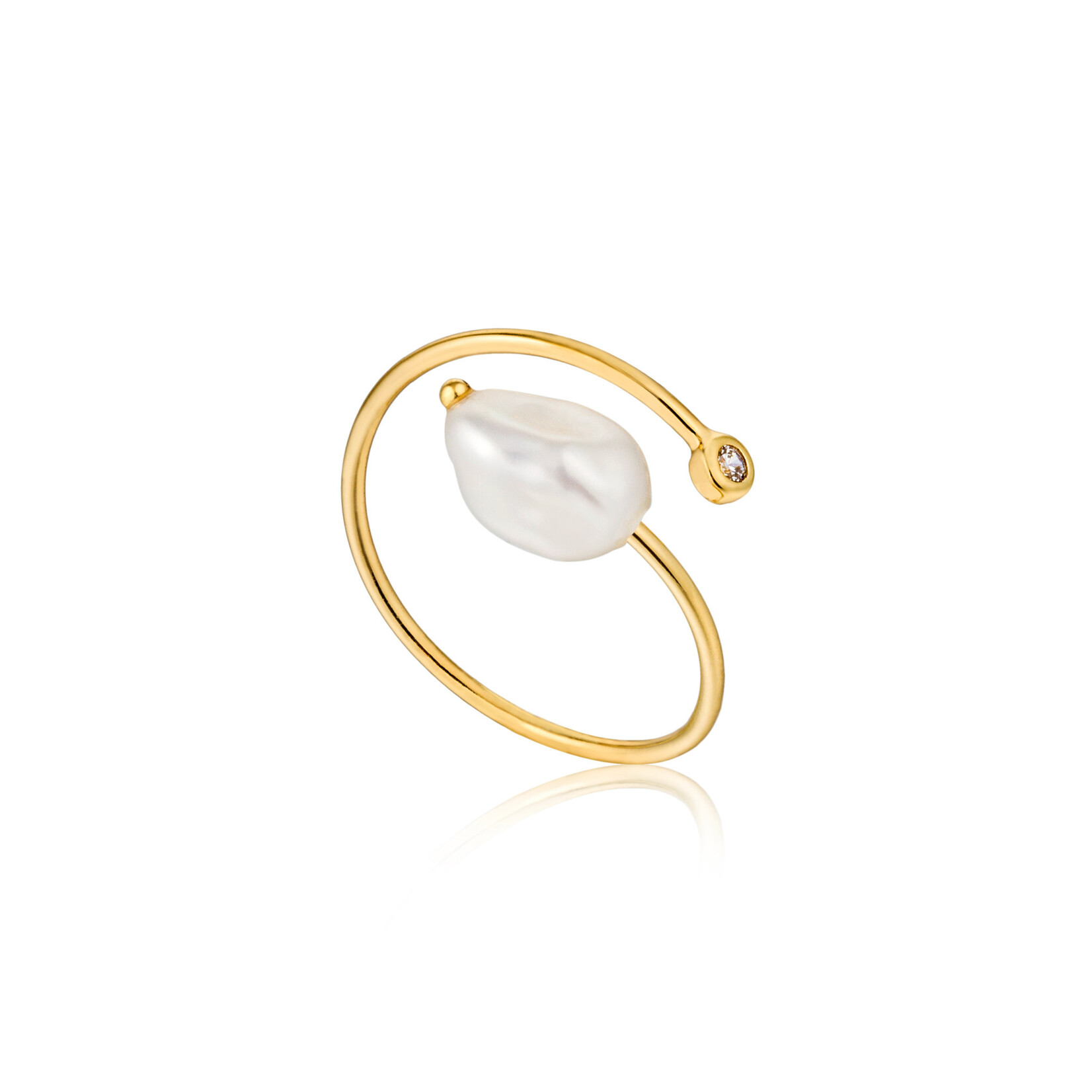 Ania Haie Pearl Twist Adjustable Ring