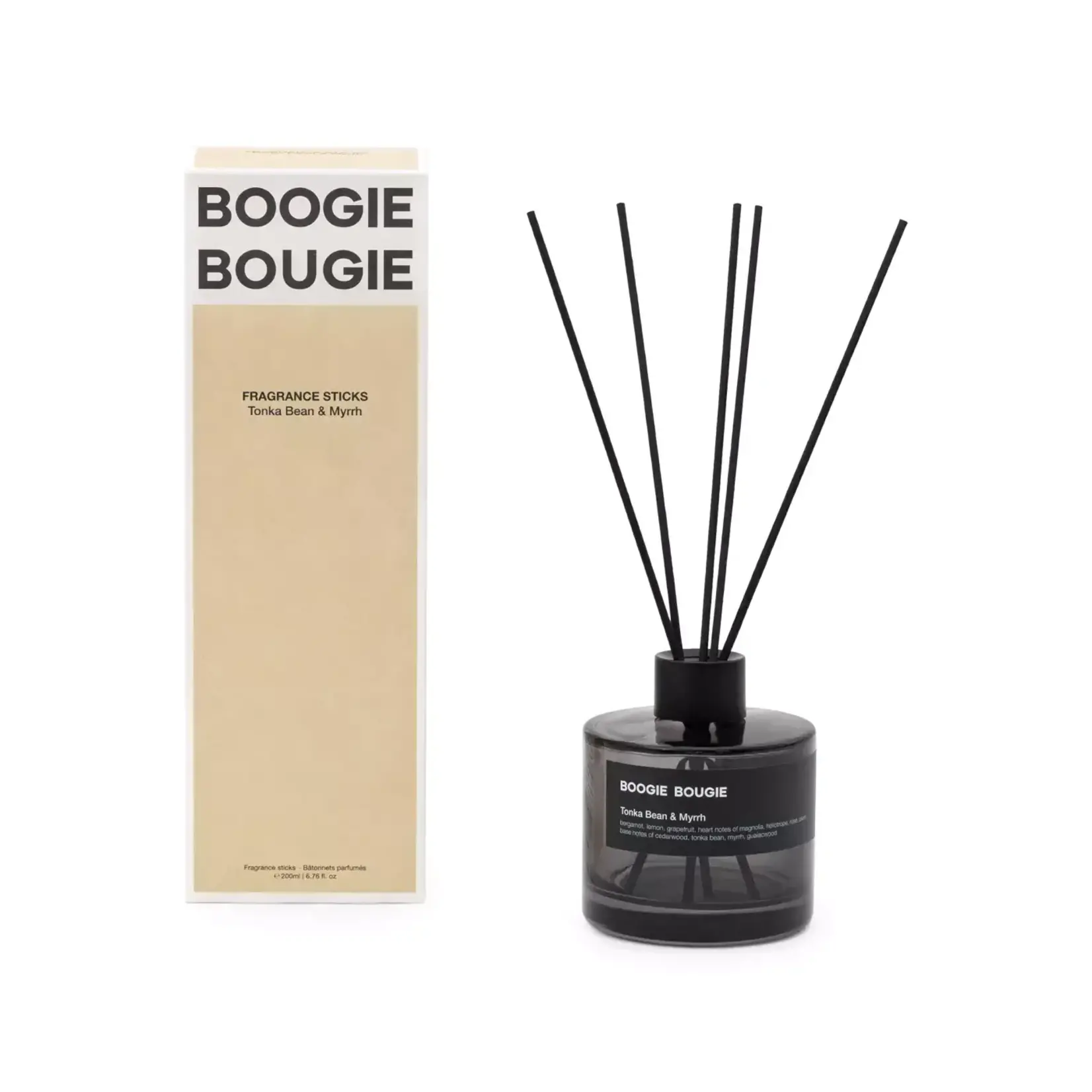 Boogie Bougie Geurstokjes - Tonka Bean & Myrrh 200ml