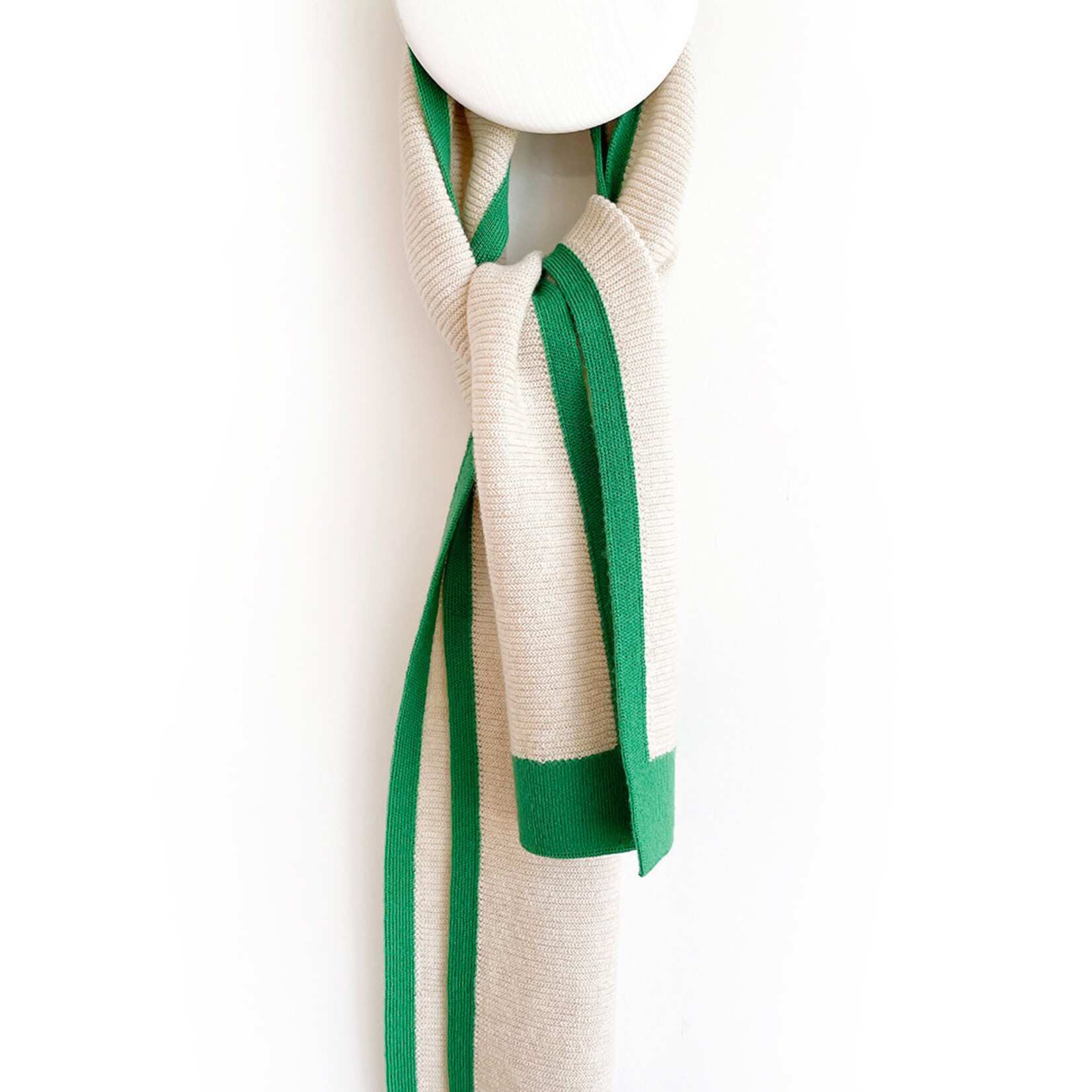 La Femme Garniture Sjaal Sophia beige ecru-green