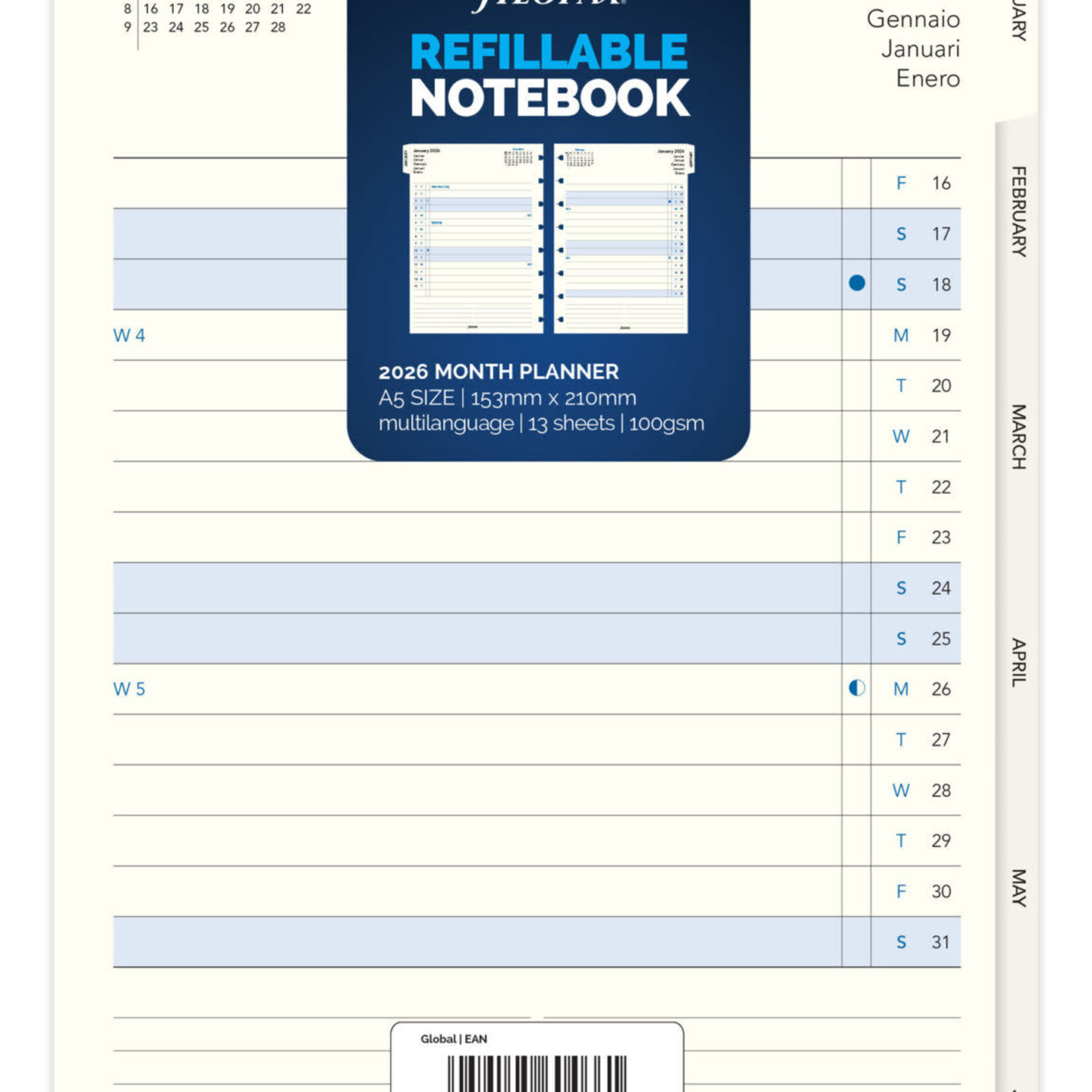 Filofax Filofax personal week on two pages 2026