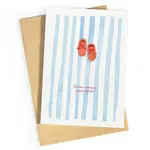 Wenskaarten Wenskaart - Kleine voetjes, groot geluk