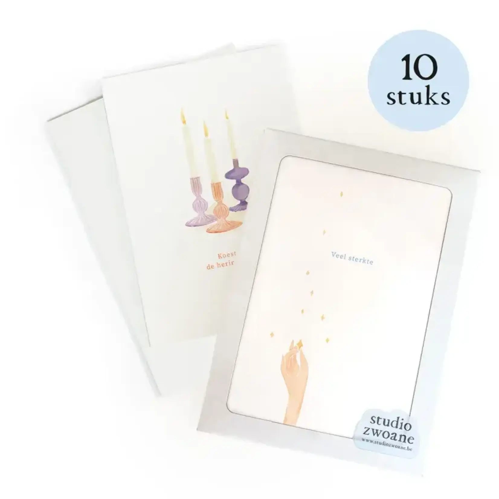 Wenskaarten Rouwkaarten mix (10stuks)