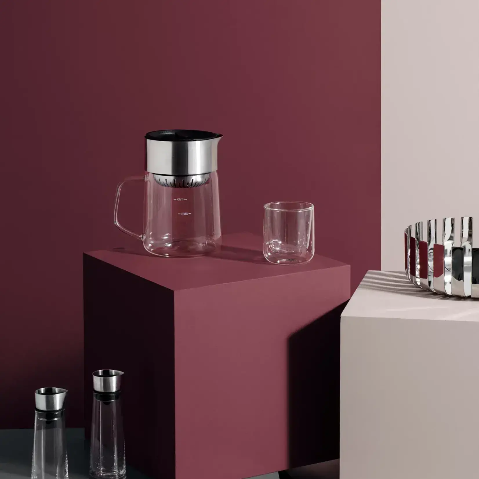 Blomus NERO Set van 2 dubbelwandige koffieglazen