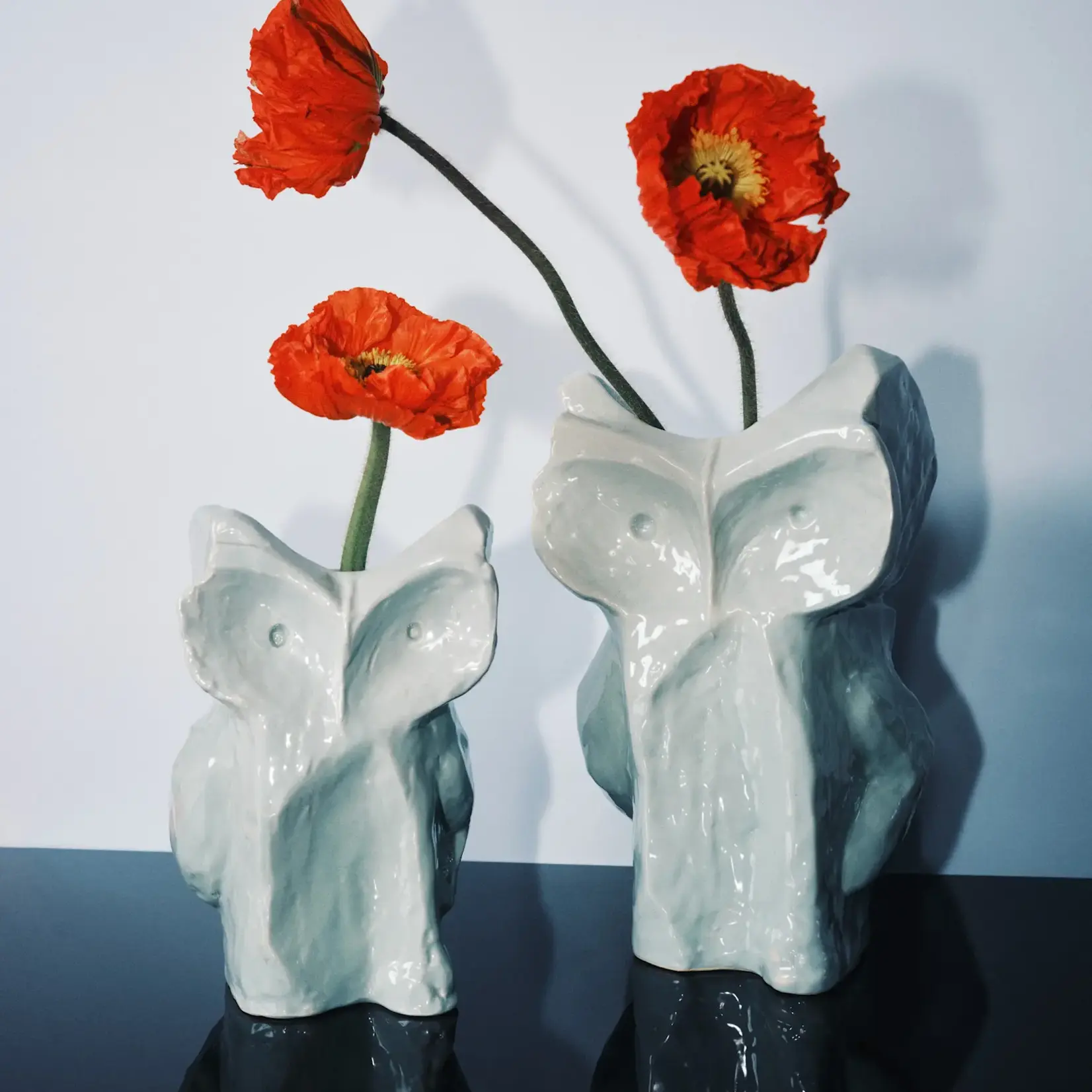 Serax Uil vaas licht blauw S