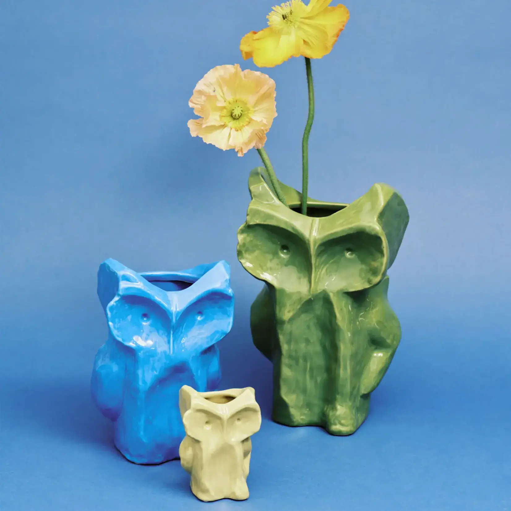 Serax Uil vaas geel XS