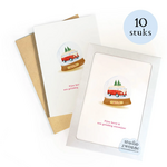 Kerstkaarten - Fijne kerst & gelukkig nieuwjaar (10stks)