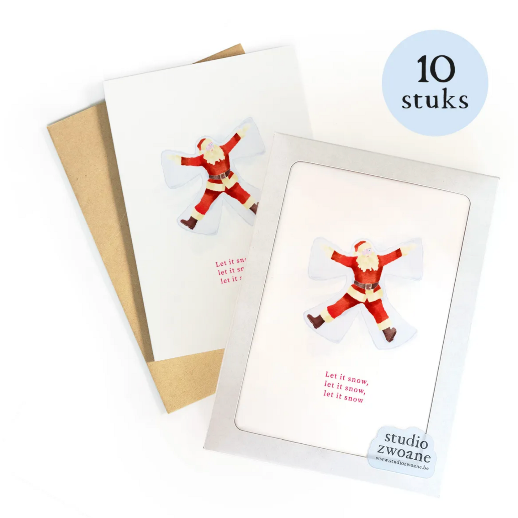 Kerstkaarten - Let it snow (10stks)