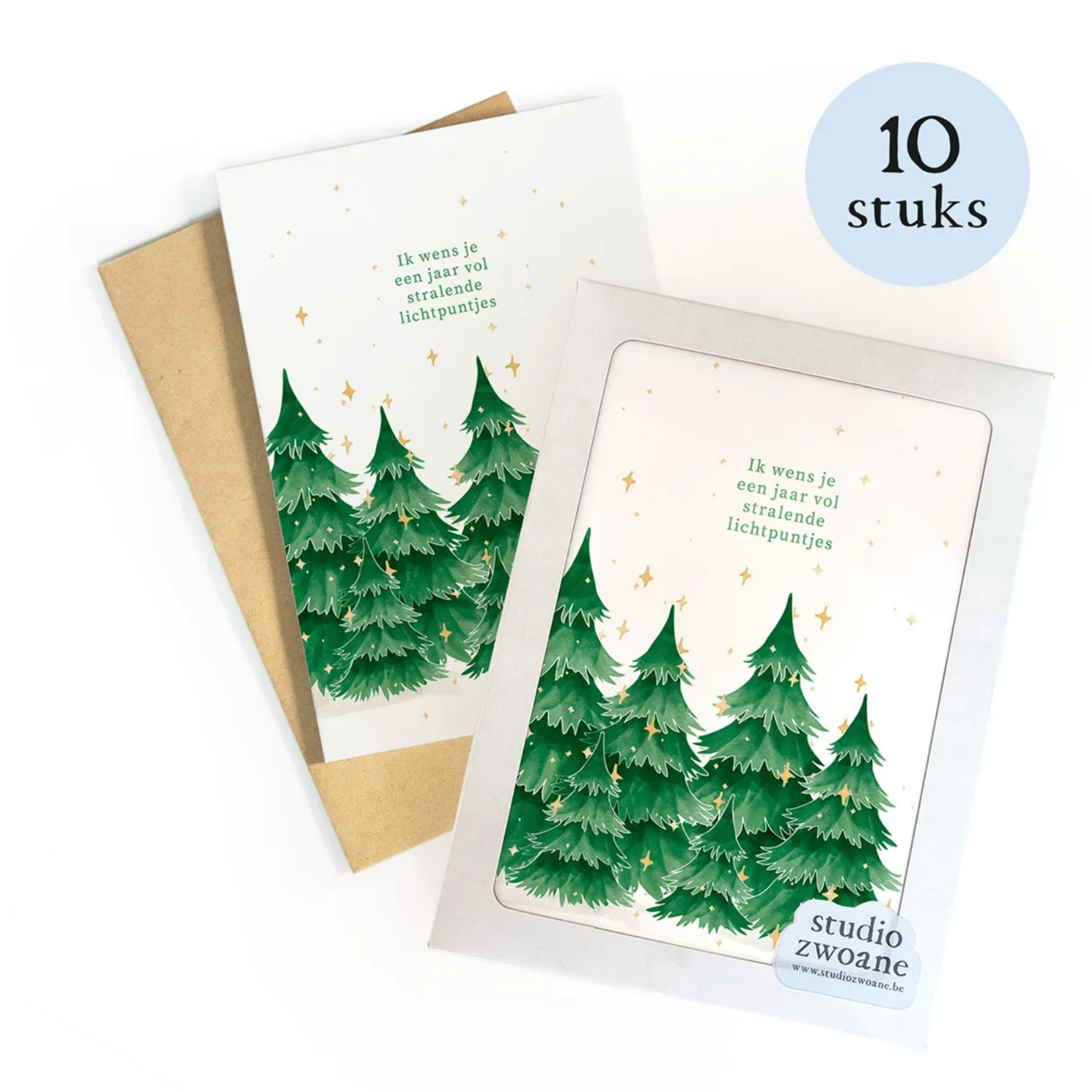 Kerstkaarten - Stralende lichtpuntjes (10stks)