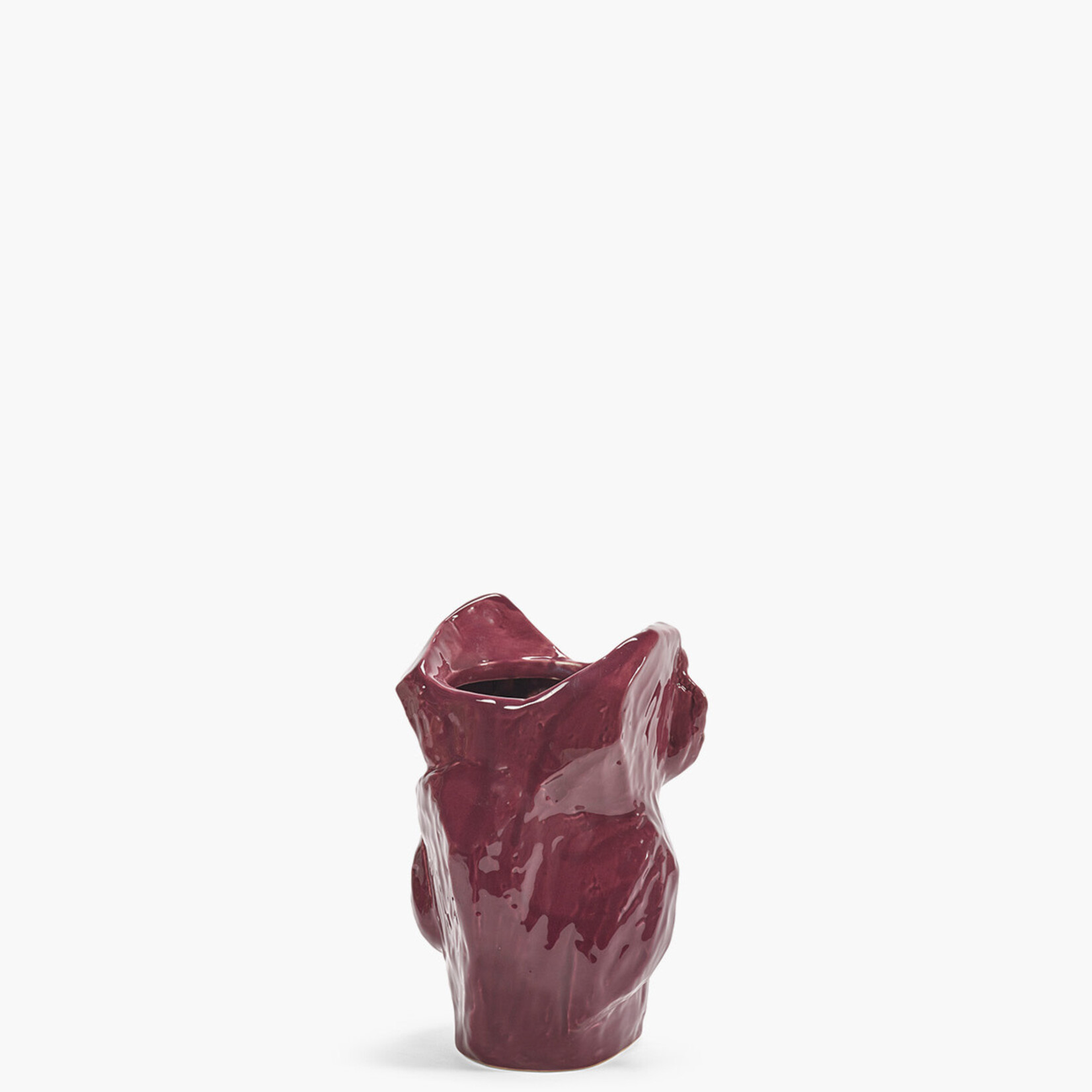 Serax Uil vaas aubergine XS