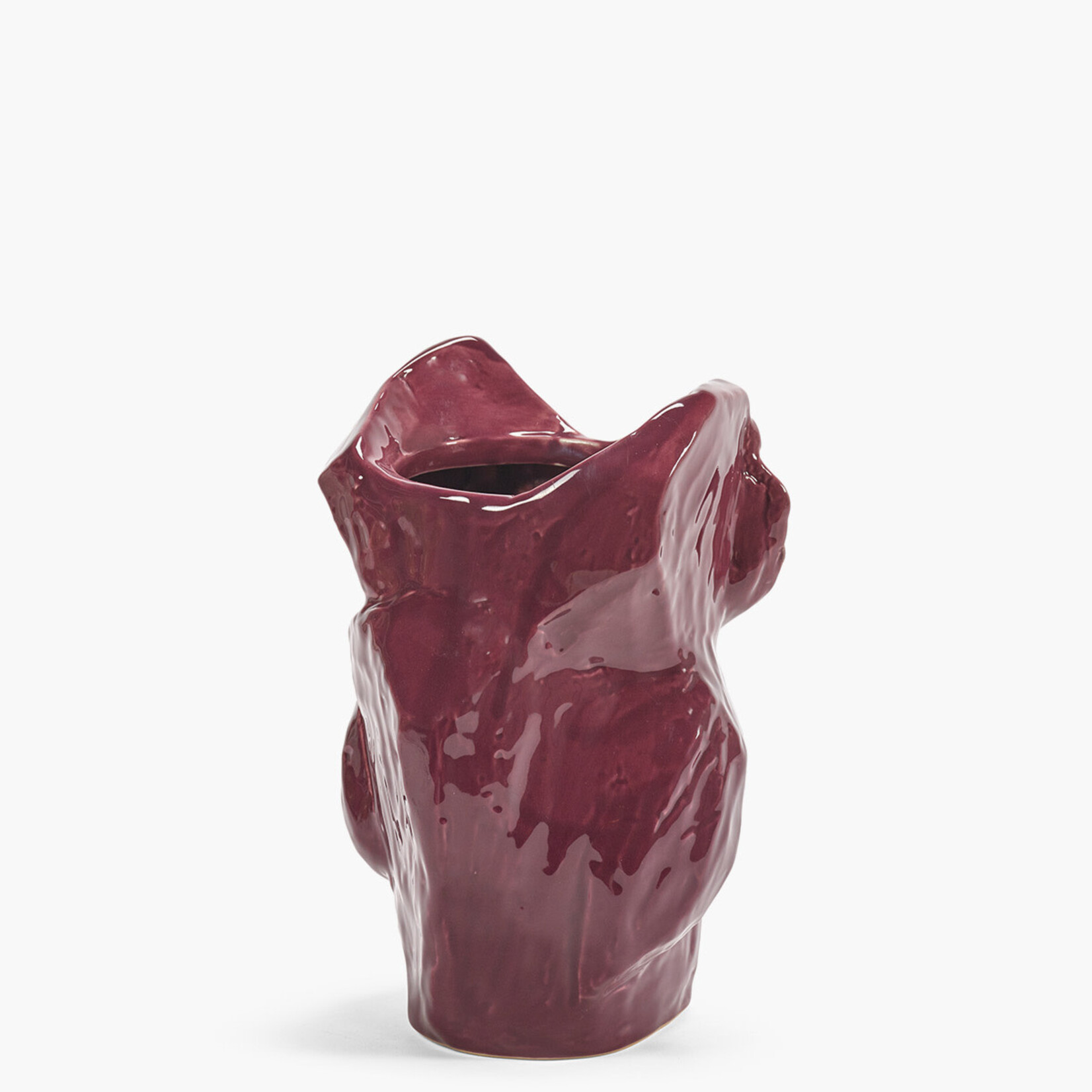 Serax Uil vaas aubergine S