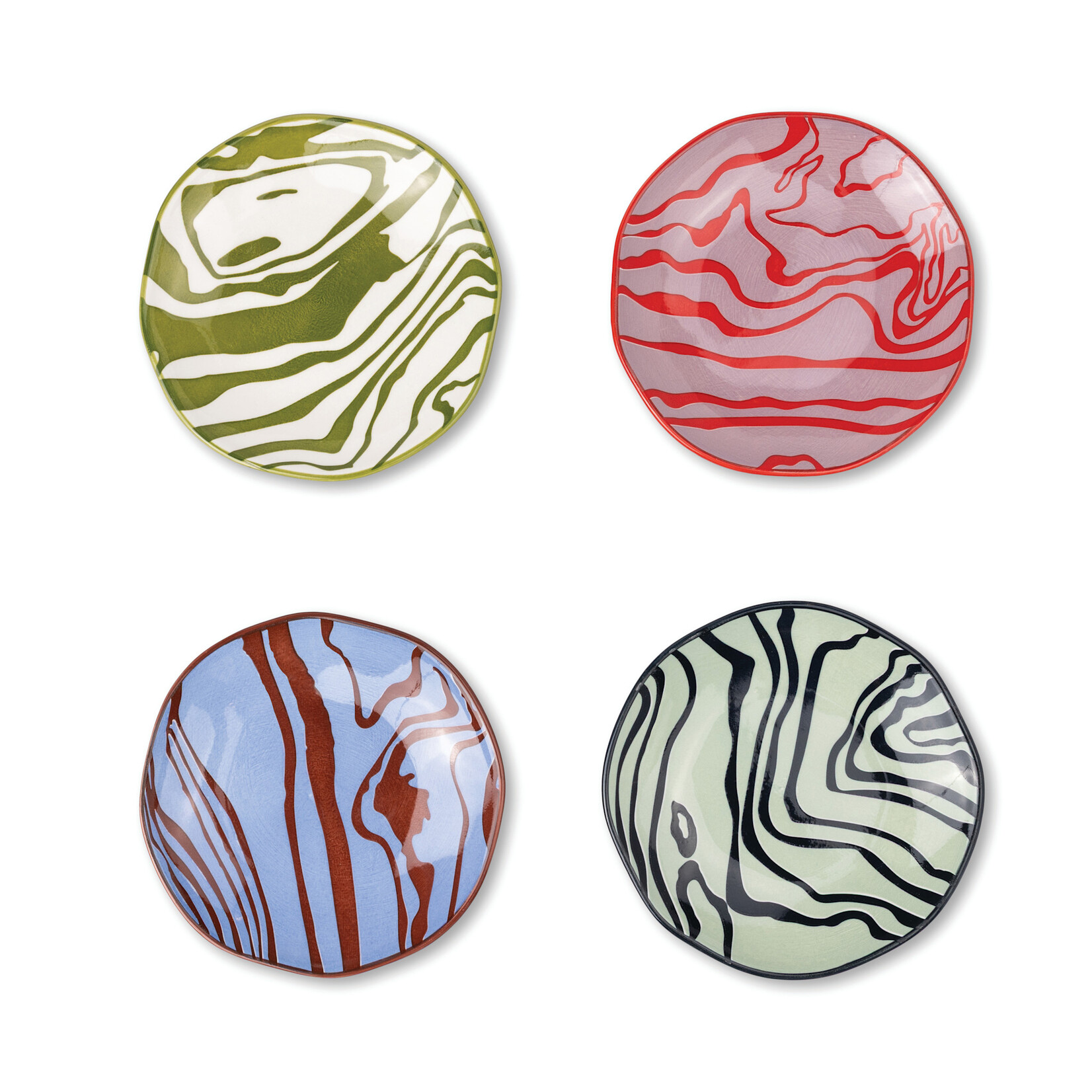 Designworks The Marley Appetizer Plates contour - set van 4