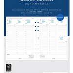 Filofax 2027 - Filofax Organiser Dated A5 Week op 2 pagina's