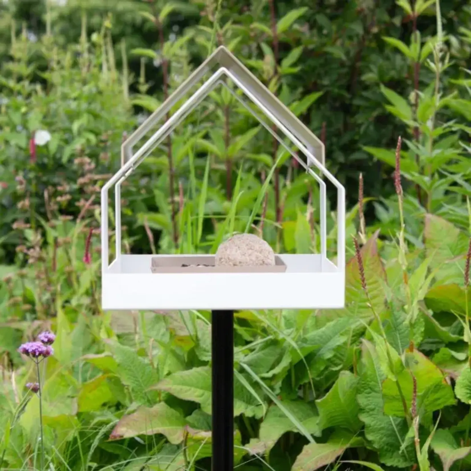 Heeej The Barn - voederhuisje op paal white/sand