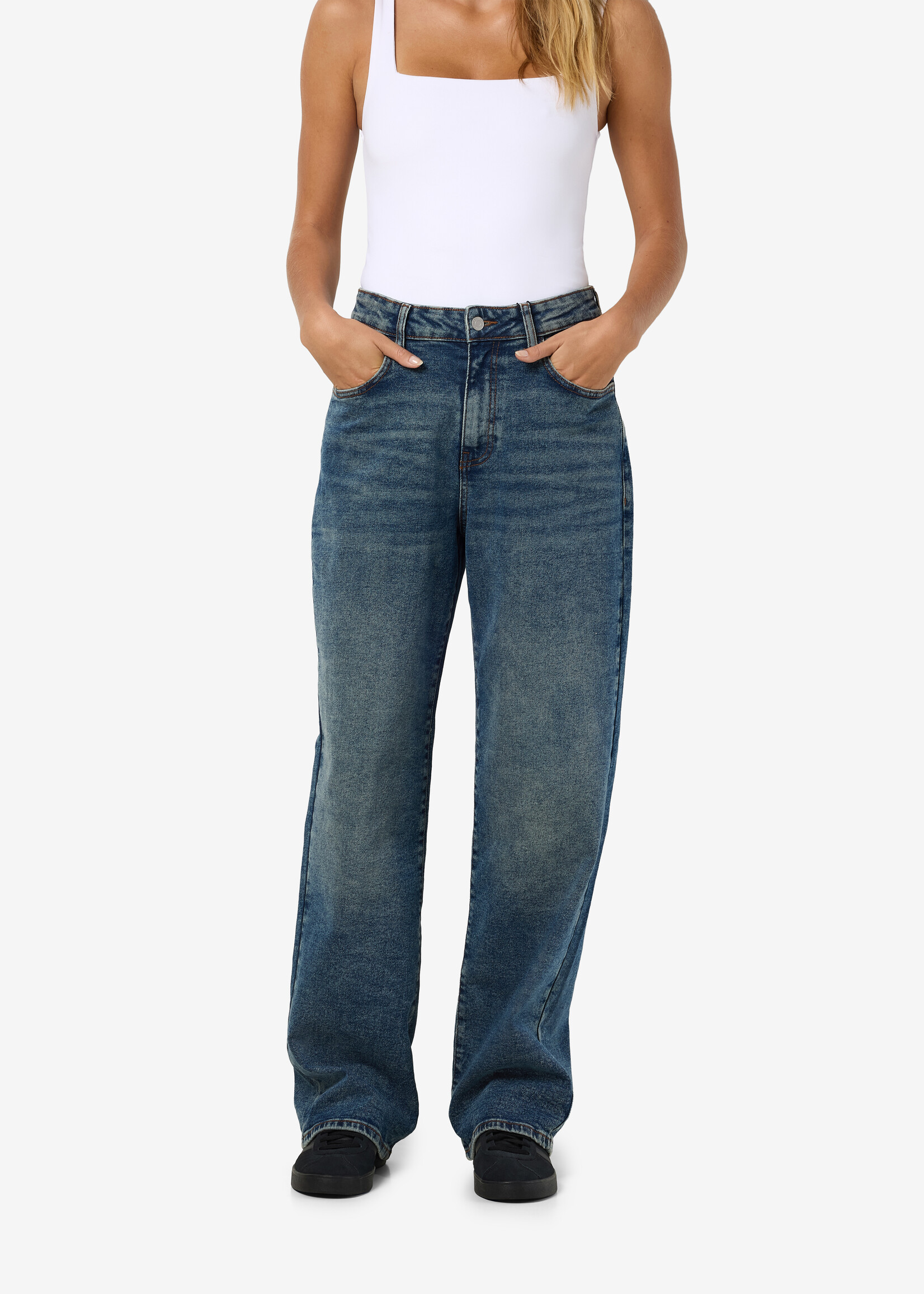 JOSIE WASHED WIDE LEG JEANS