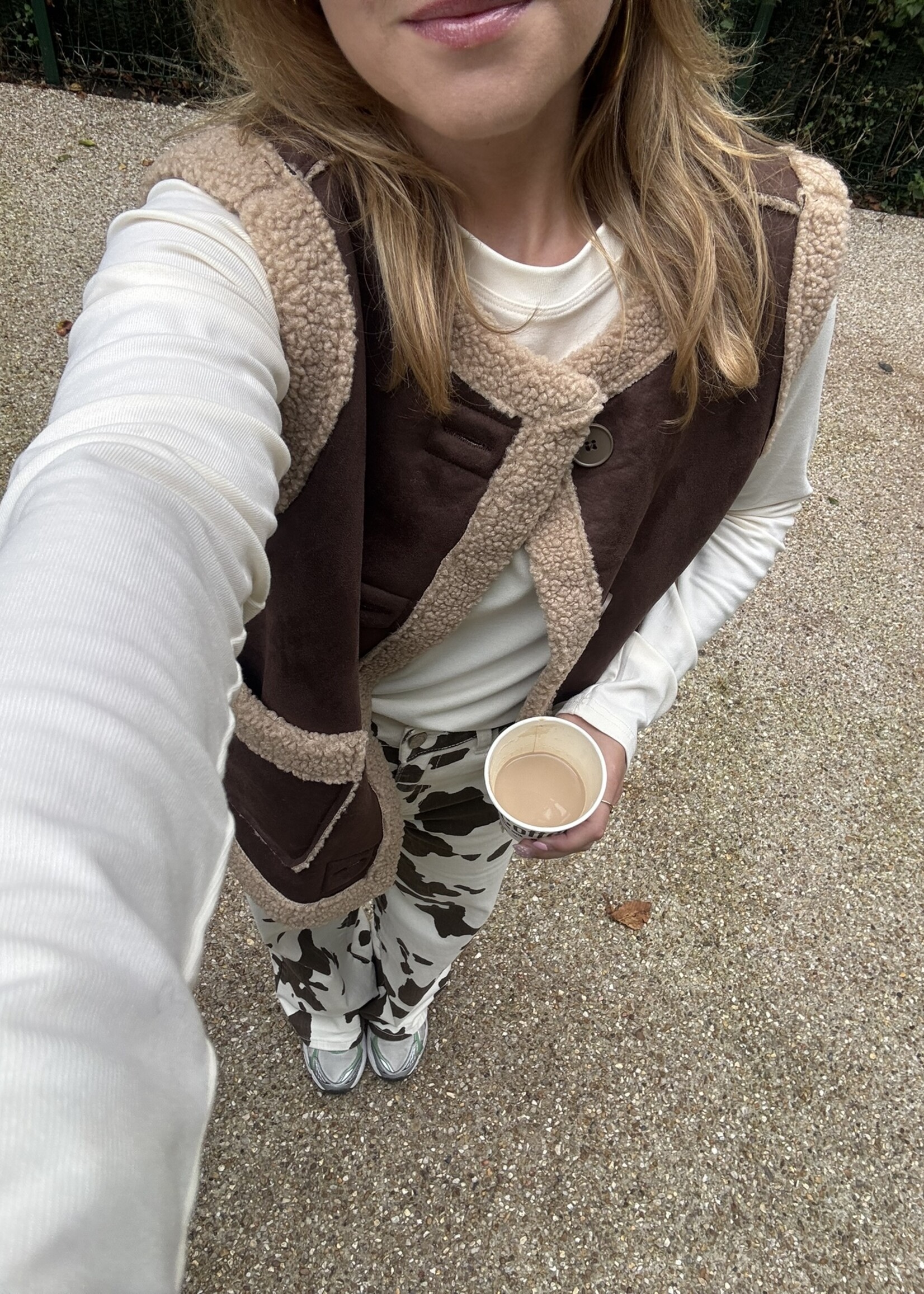 NINA BROWN WOOL GILET