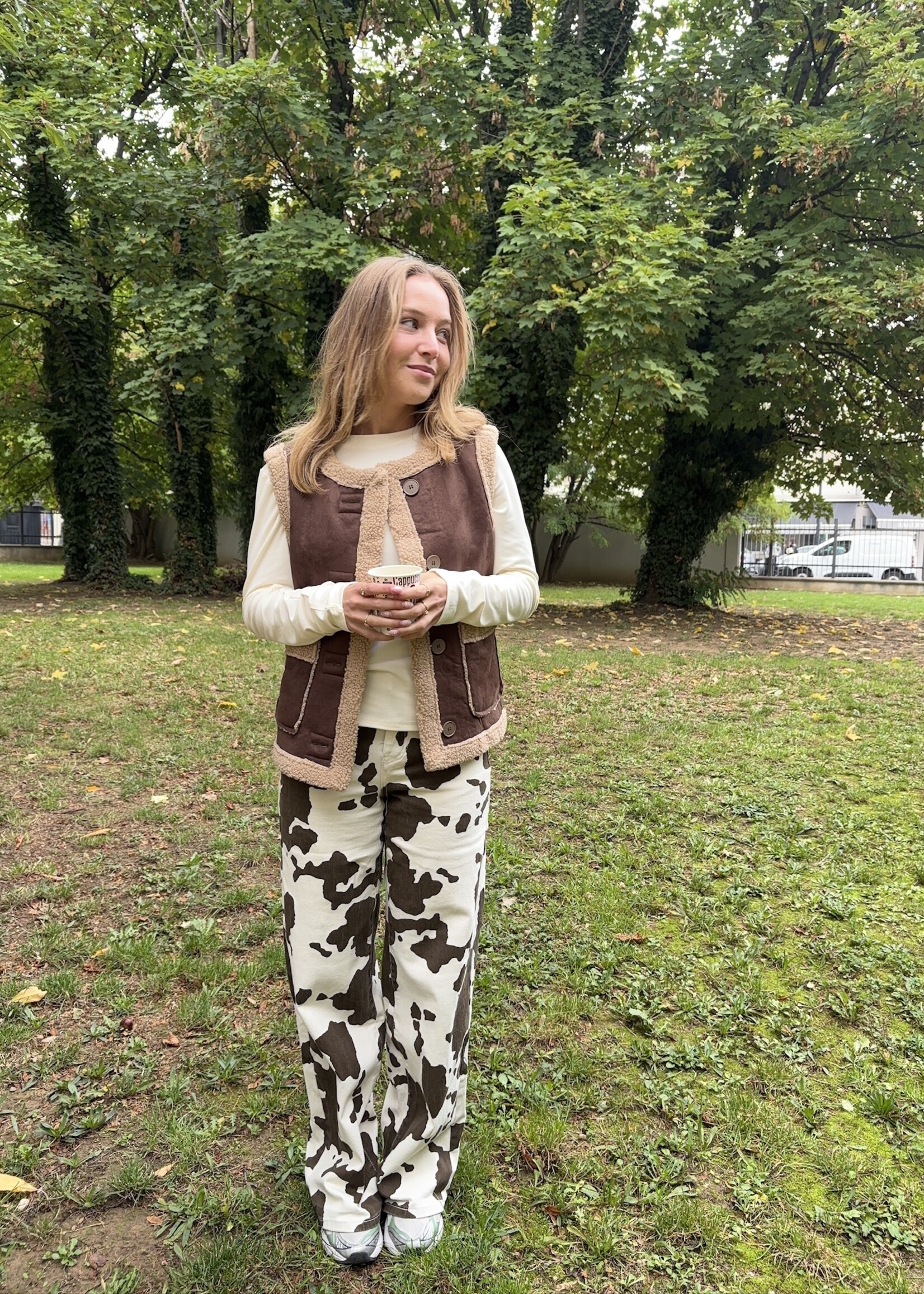 NINA BROWN WOOL GILET