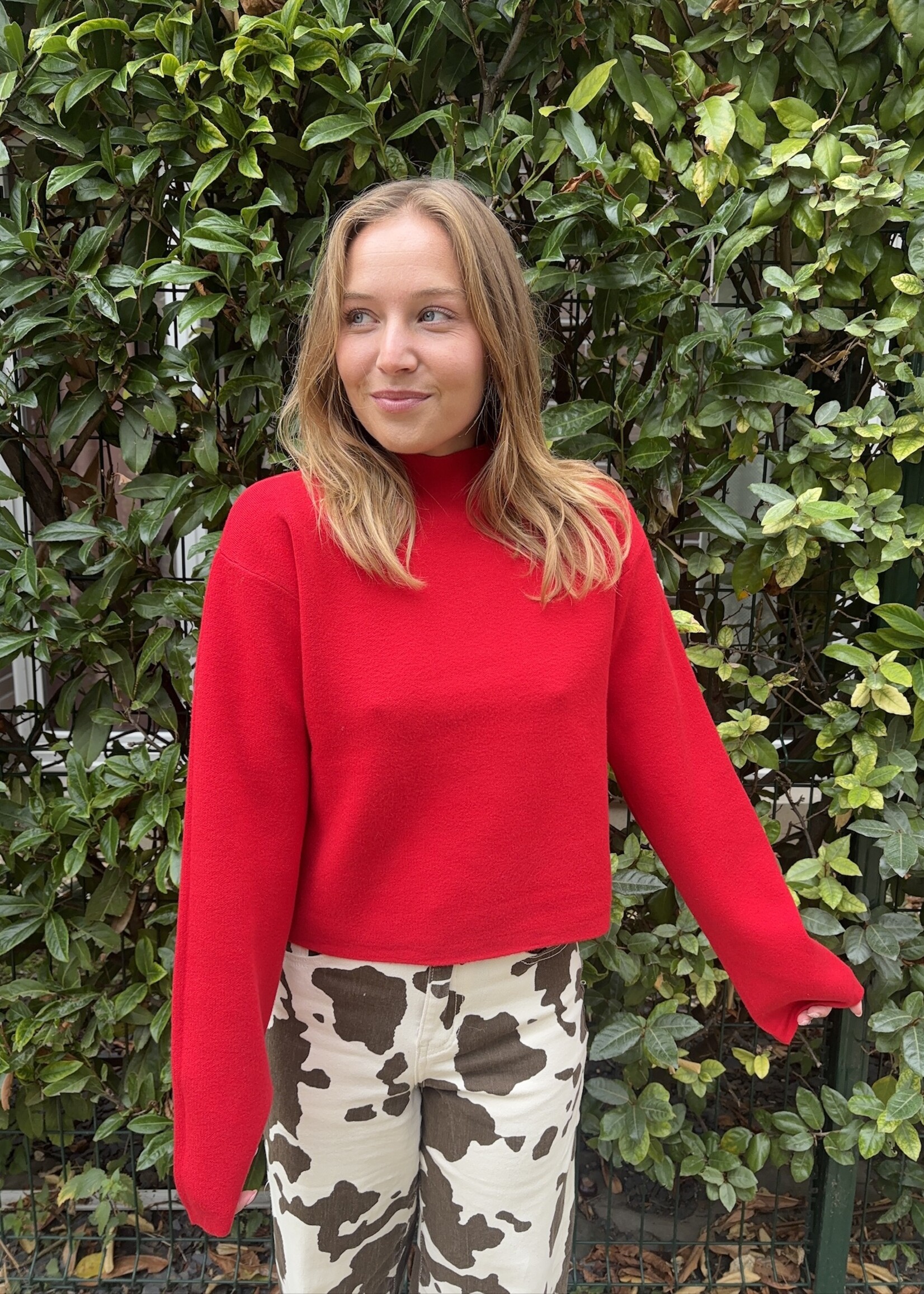 NELLA TURTLENECK CROP SWEATSHIRT