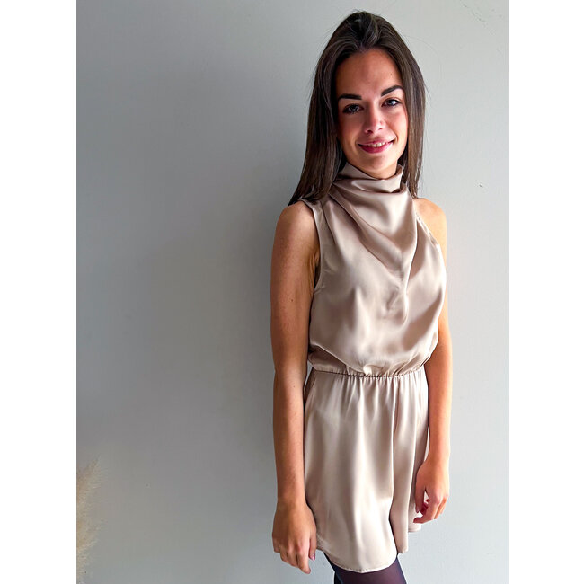 GOLDEN SATIN PLAYSUIT BLANCHE