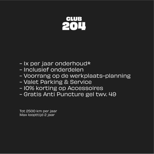 CLUB 204  | Membership | Club Member | Service Package