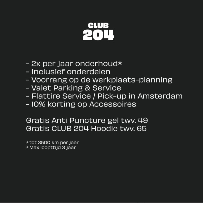 Club 204 | Membership | Premium | Service Package