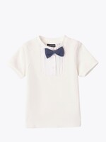 Sarabanda White T-shirt Navy Bow