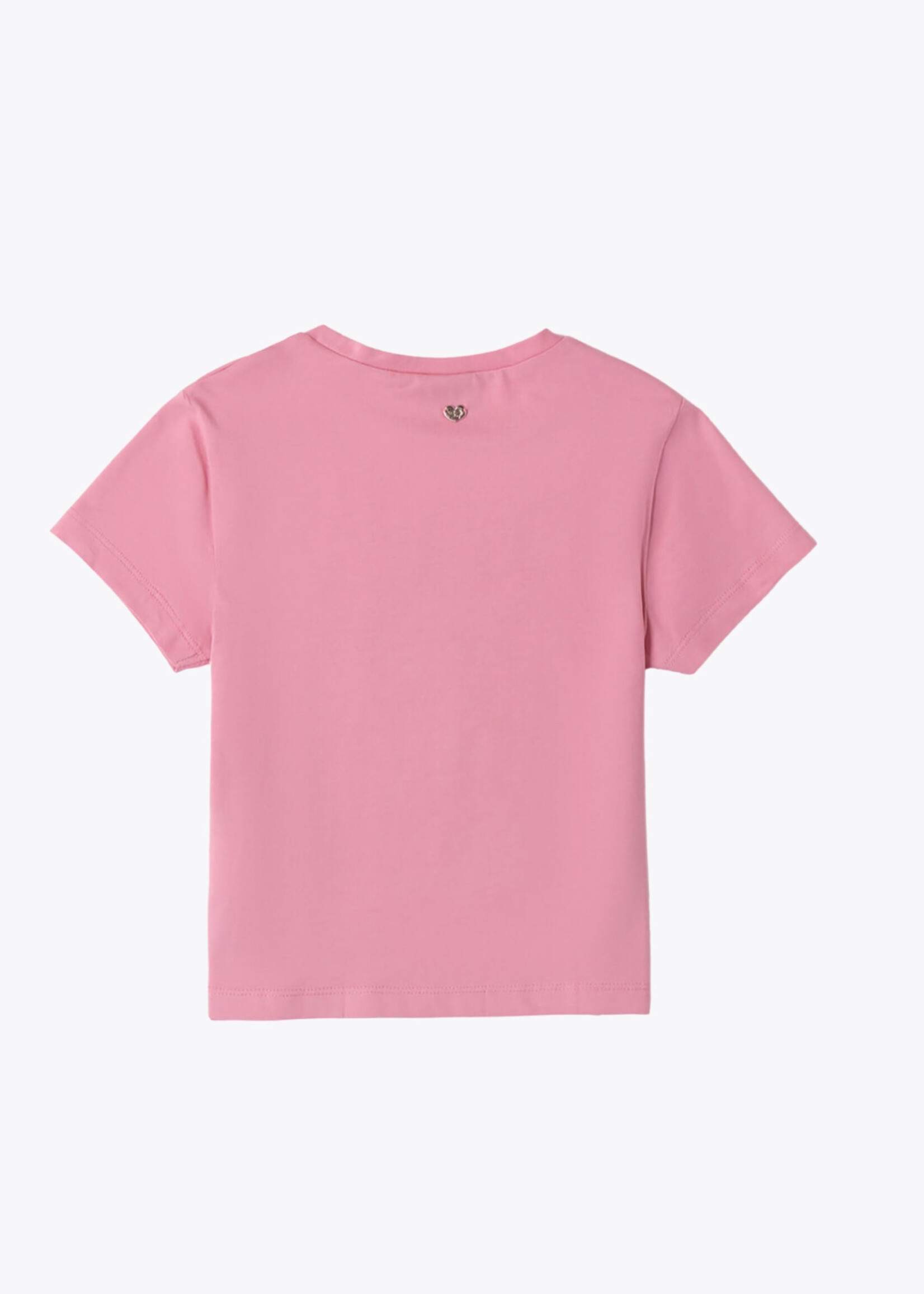 Sarabanda T-shirt in Pink with logo in strass.