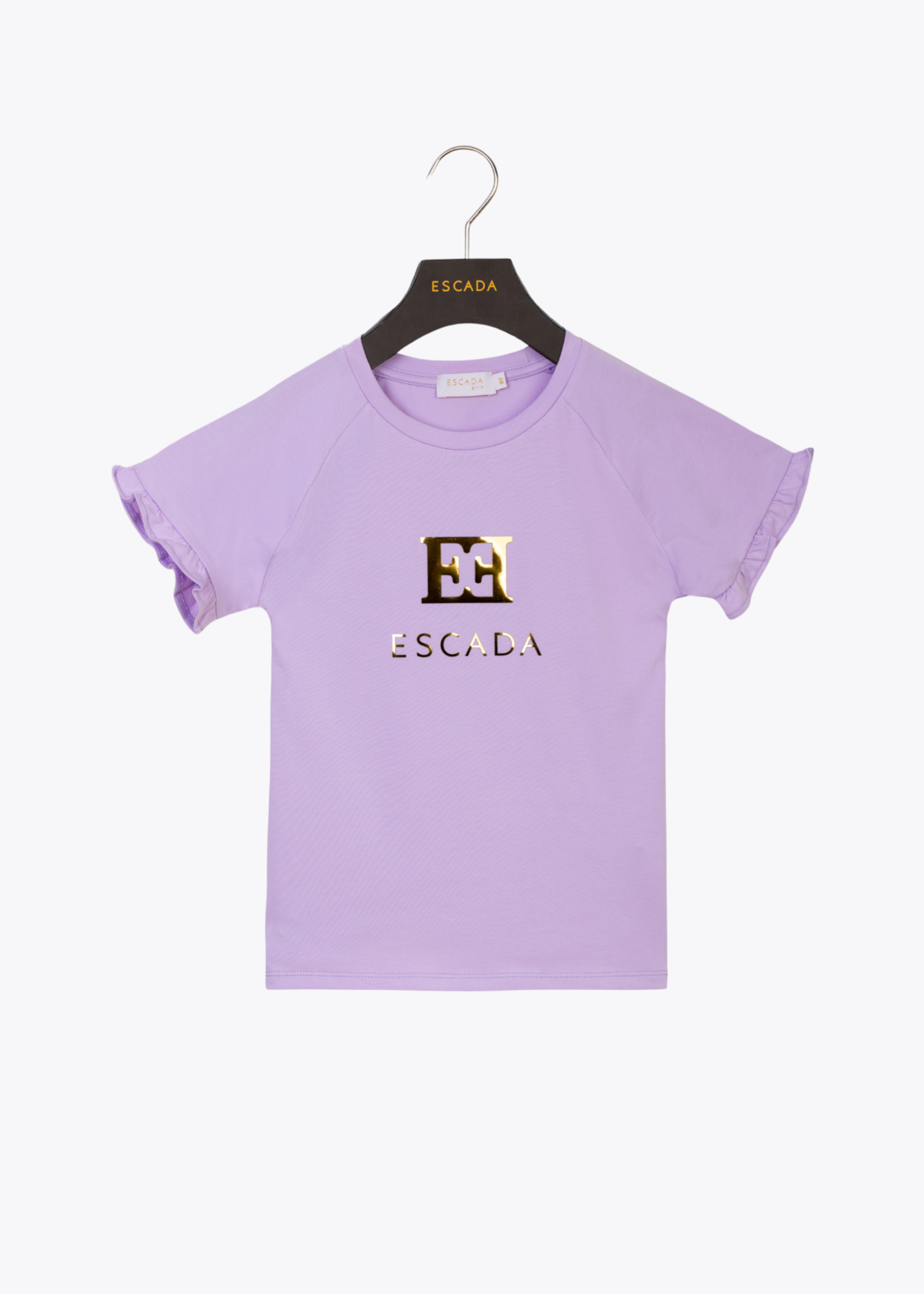 Escada Metallic Logo T-shirt in Purple