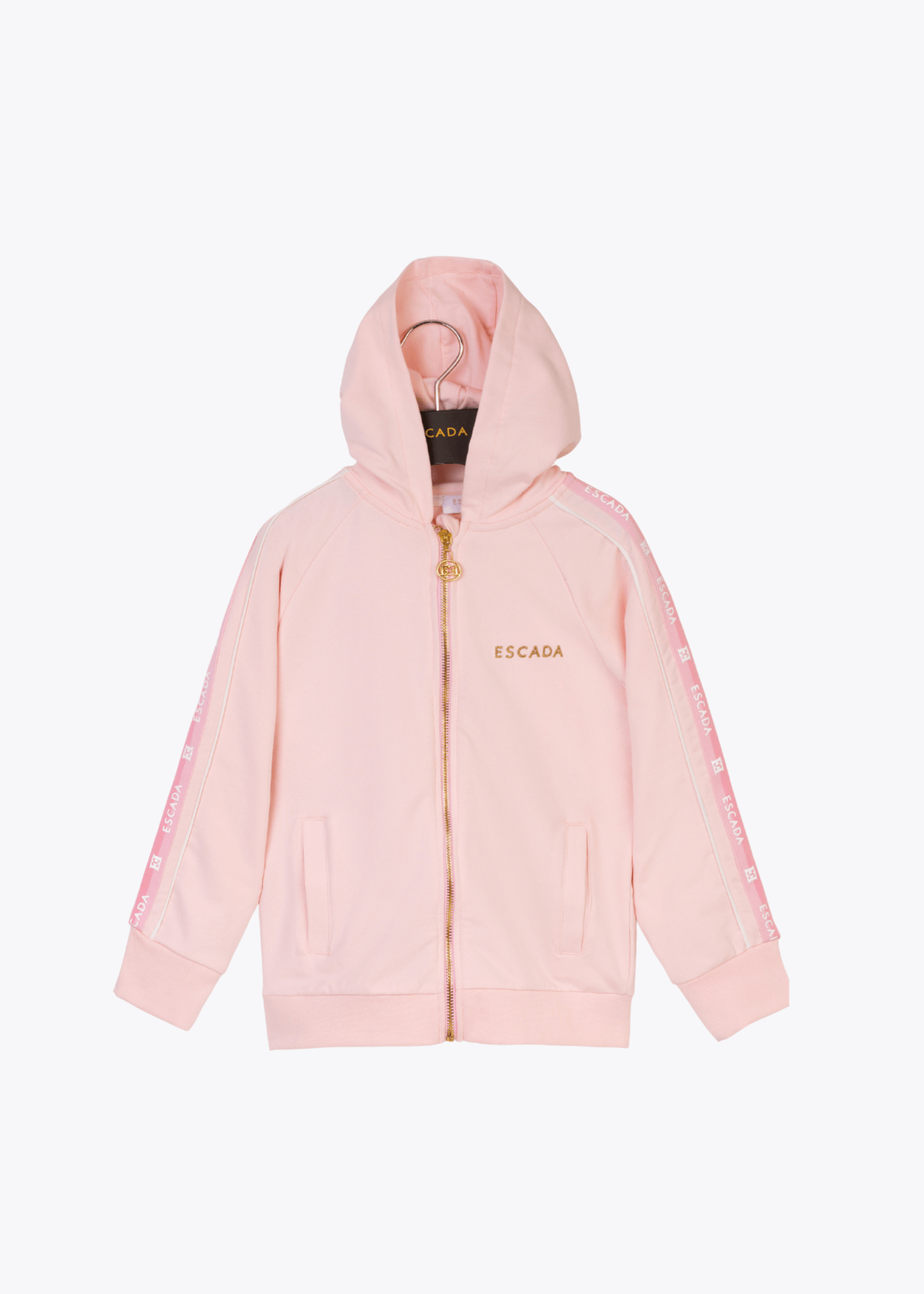 Escada Hooded sweater with zip fastening in pink for girls from Escada.