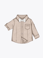 Minibanda Shirt in Beige with Bow Tie