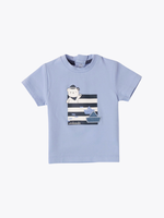 Minibanda T-shirt Ours Bleu